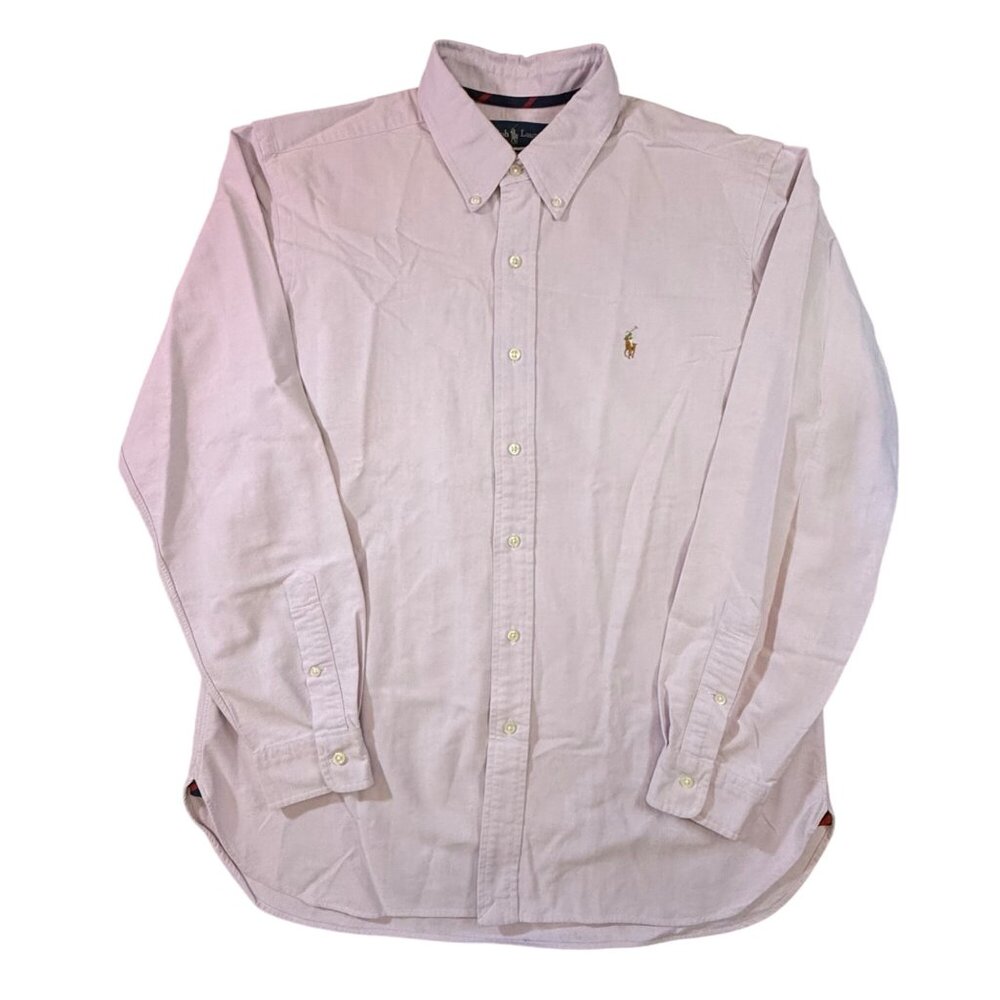 Ralph Lauren Classic Fit Light lavender Button-Down Oxford Shirt Long Sleeve - L